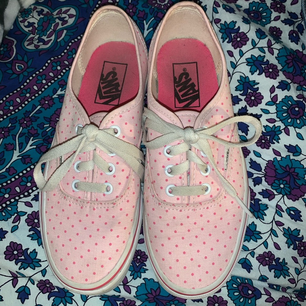 pink polka dot classic vans